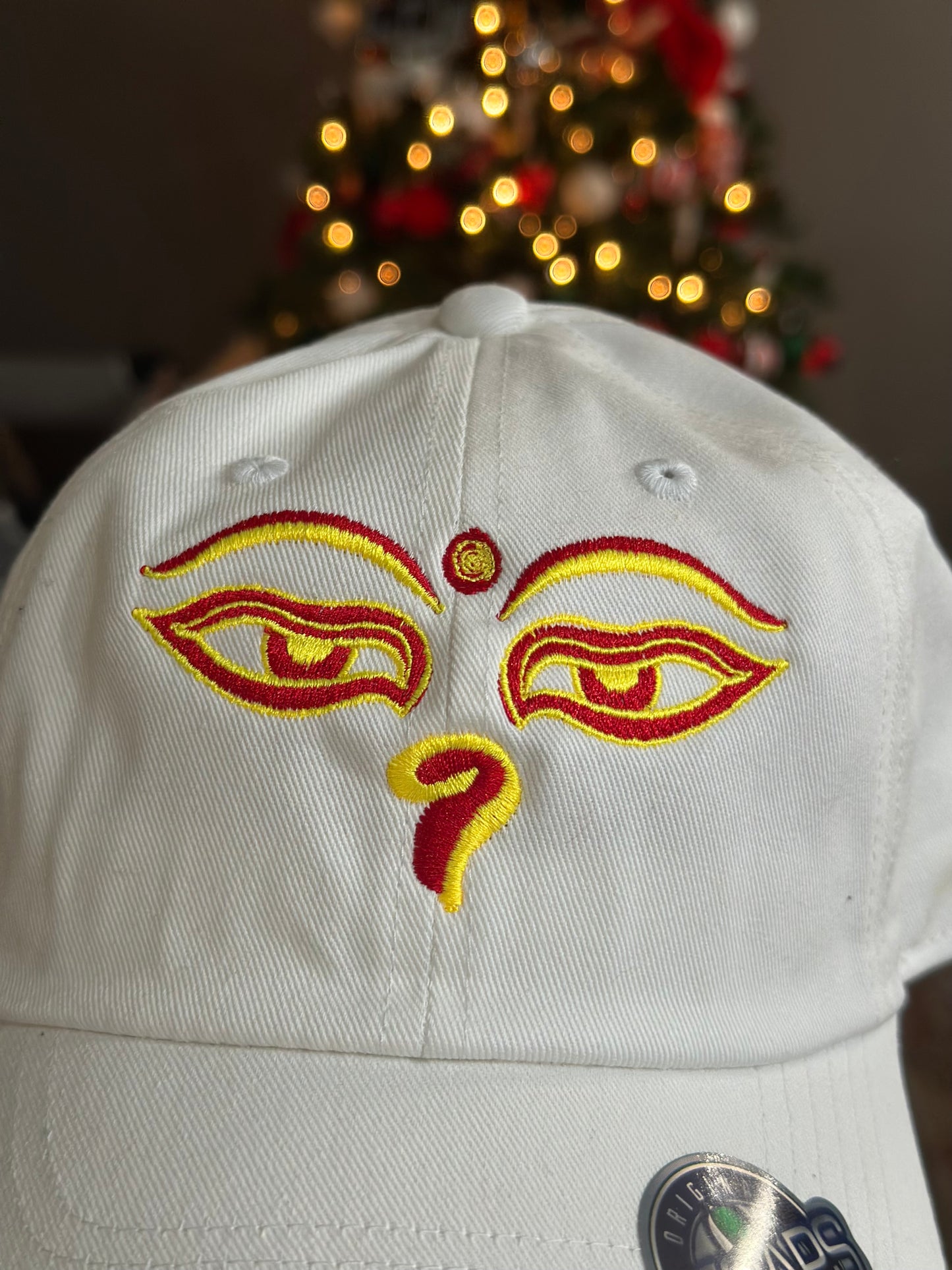 Buddha Eye Embroidered Dad Hat – Mindfulness & Meditation Cotton Unstructured Cap