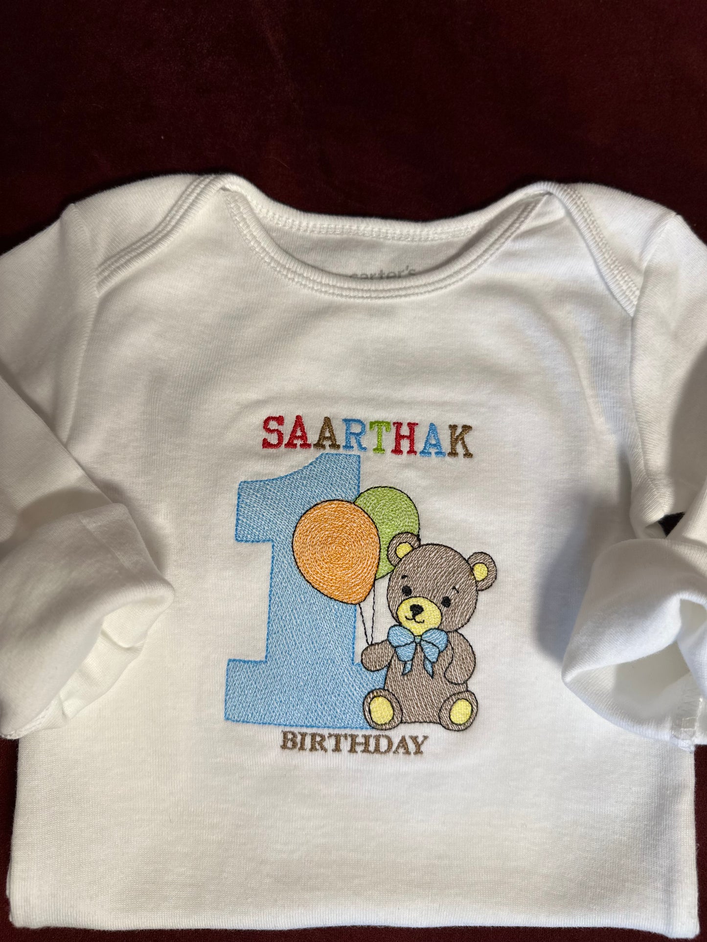 Personalized First Birthday Baby Outfit