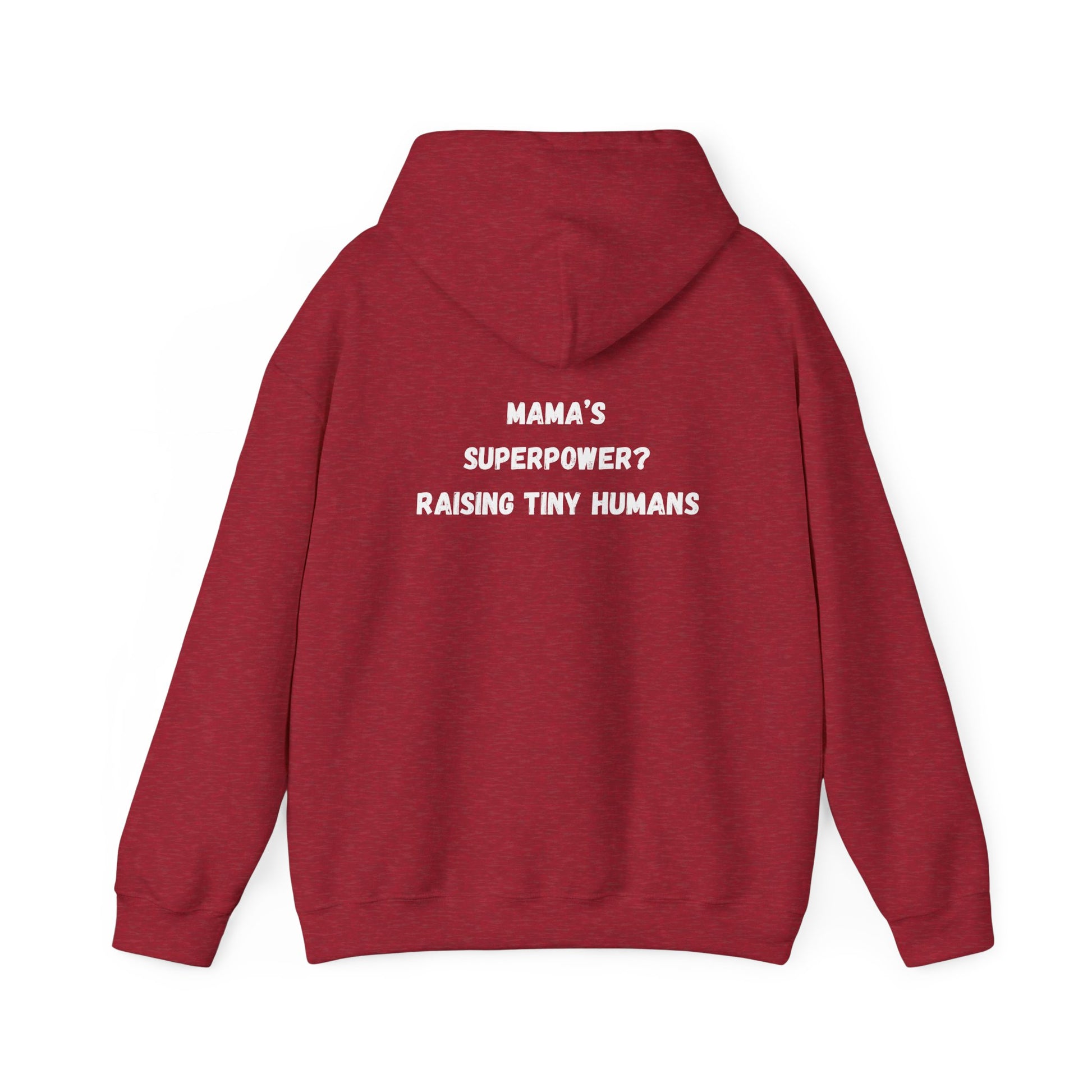 Mama Superpower Hoodie  Raising Tiny Humans Personalized New Mom Sweatshirt Custom printed Gift for Moms Motherhood Hoodie