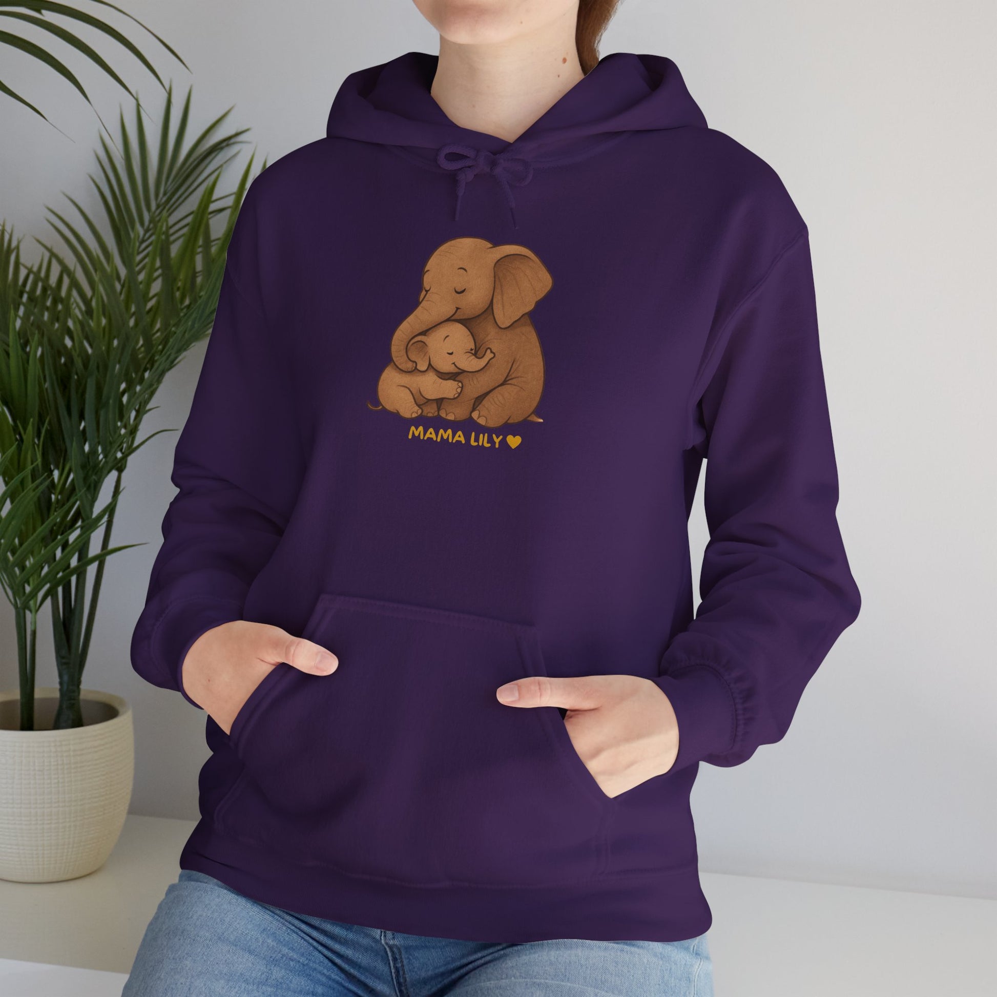 Mama You Are Enough Today and Always Hoodie, Elephant Graphics, Unisex Sweatshirt, New Mama Gift, Postpartum Shirt, Mama Bear Apparel