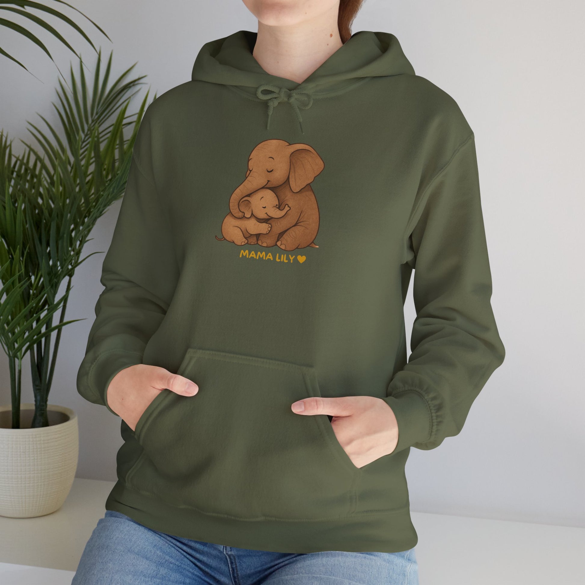 Mama You Are Enough Today and Always Hoodie, Elephant Graphics, Unisex Sweatshirt, New Mama Gift, Postpartum Shirt, Mama Bear Apparel