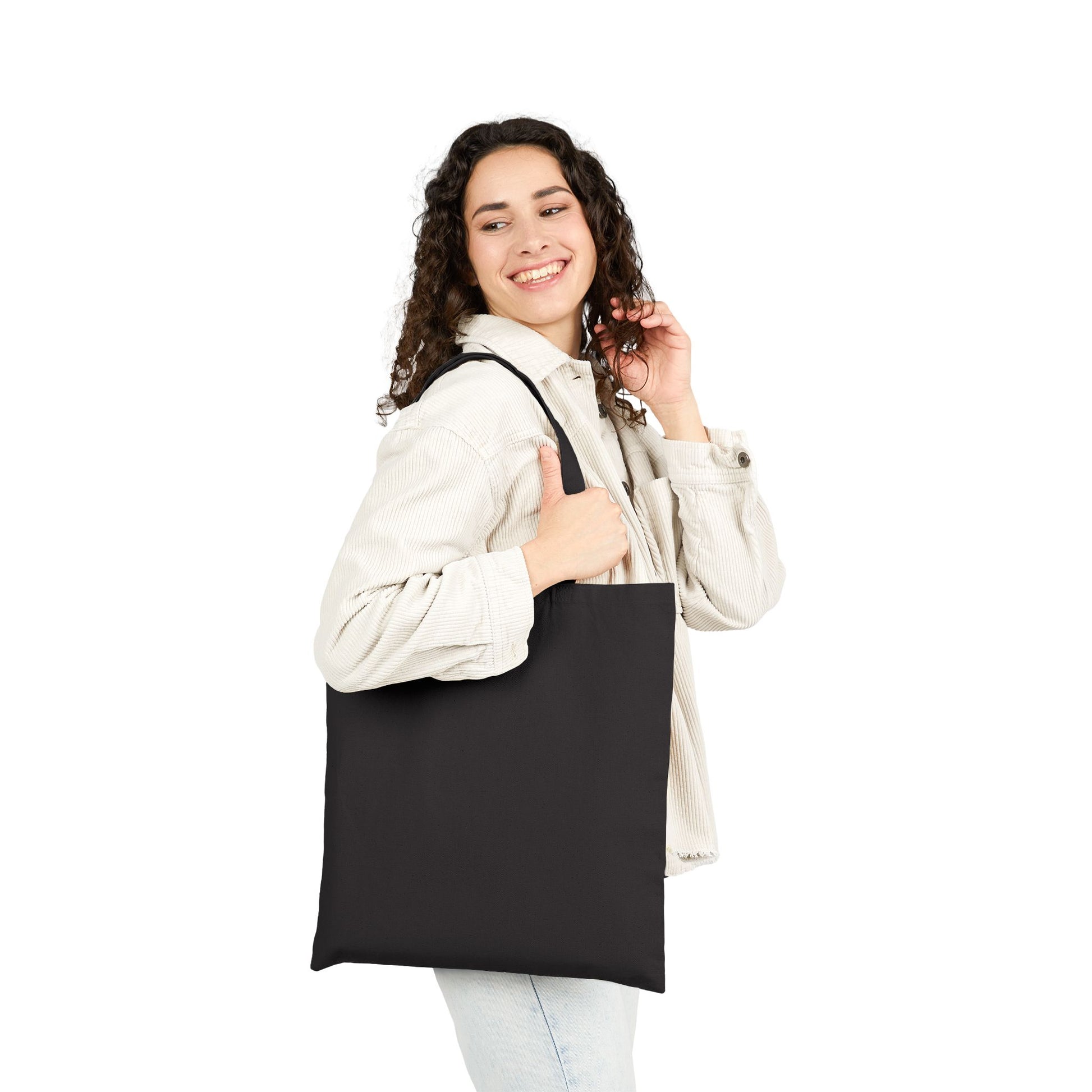 Cotton Canvas Tote Bag - Rest Day Off I am momma on 24/7 duty, Funny personalized gift for mom