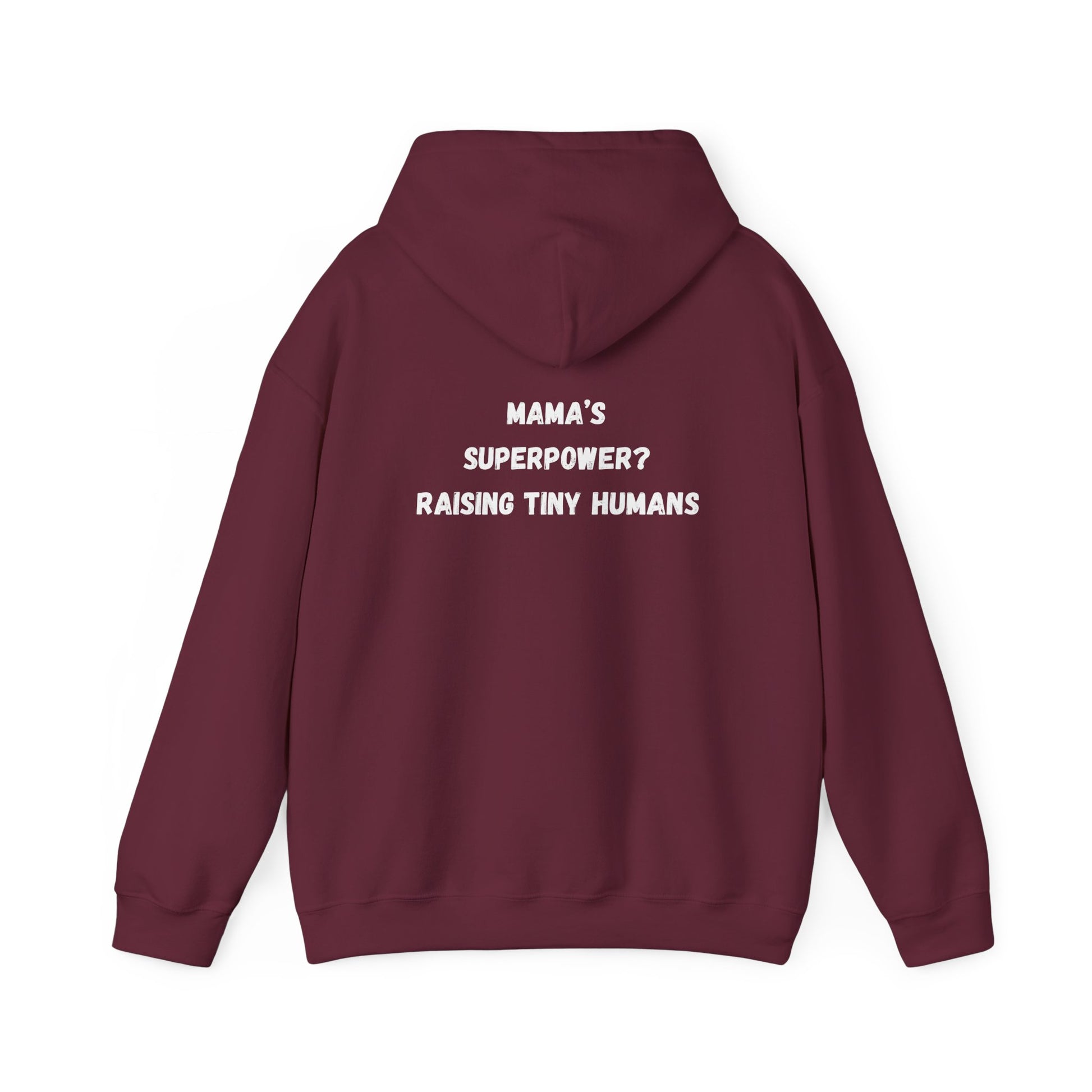 Mama Superpower Hoodie  Raising Tiny Humans Personalized New Mom Sweatshirt Custom printed Gift for Moms Motherhood Hoodie