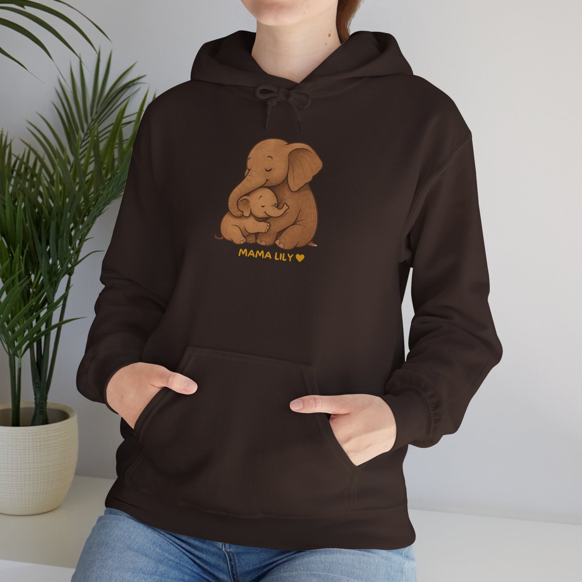 Mama You Are Enough Today and Always Hoodie, Elephant Graphics, Unisex Sweatshirt, New Mama Gift, Postpartum Shirt, Mama Bear Apparel