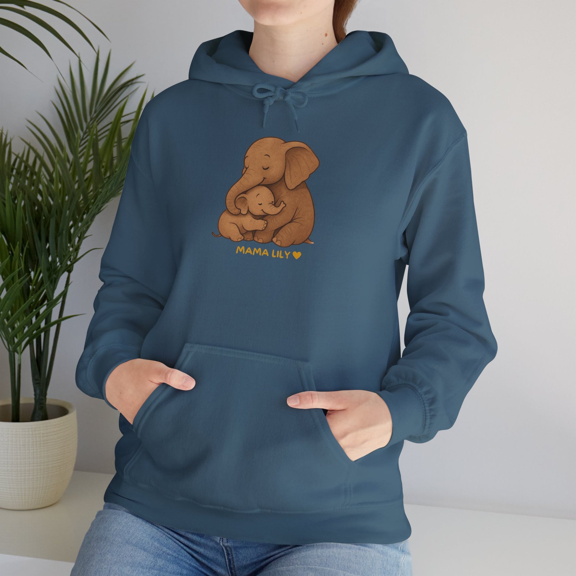 Mama You Are Enough Today and Always Hoodie, Elephant Graphics, Unisex Sweatshirt, New Mama Gift, Postpartum Shirt, Mama Bear Apparel