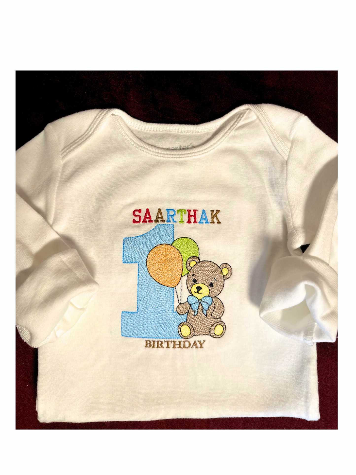 Personalized First Birthday Baby Outfit