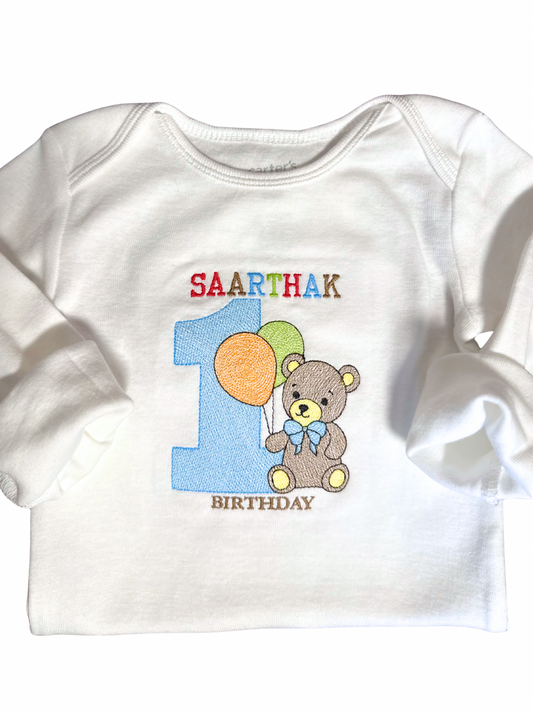 Personalized First Birthday Baby Outfit