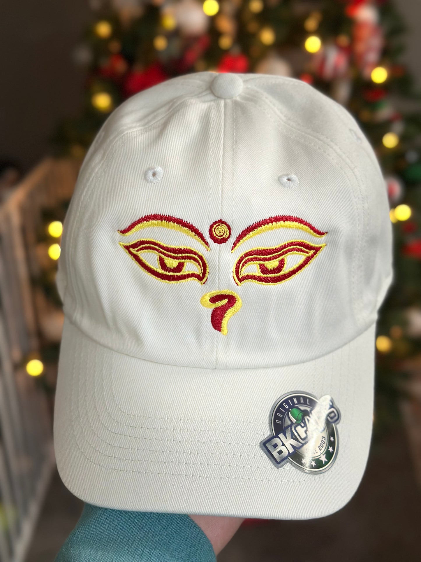 Buddha Eye Embroidered Dad Hat – Mindfulness & Meditation Cotton Unstructured Cap