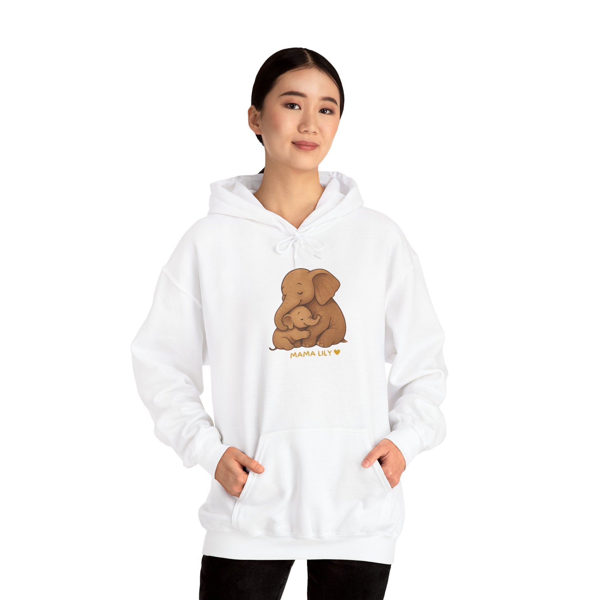Mama You Are Enough Today and Always Hoodie, Elephant Graphics, Unisex Sweatshirt, New Mama Gift, Postpartum Shirt, Mama Bear Apparel