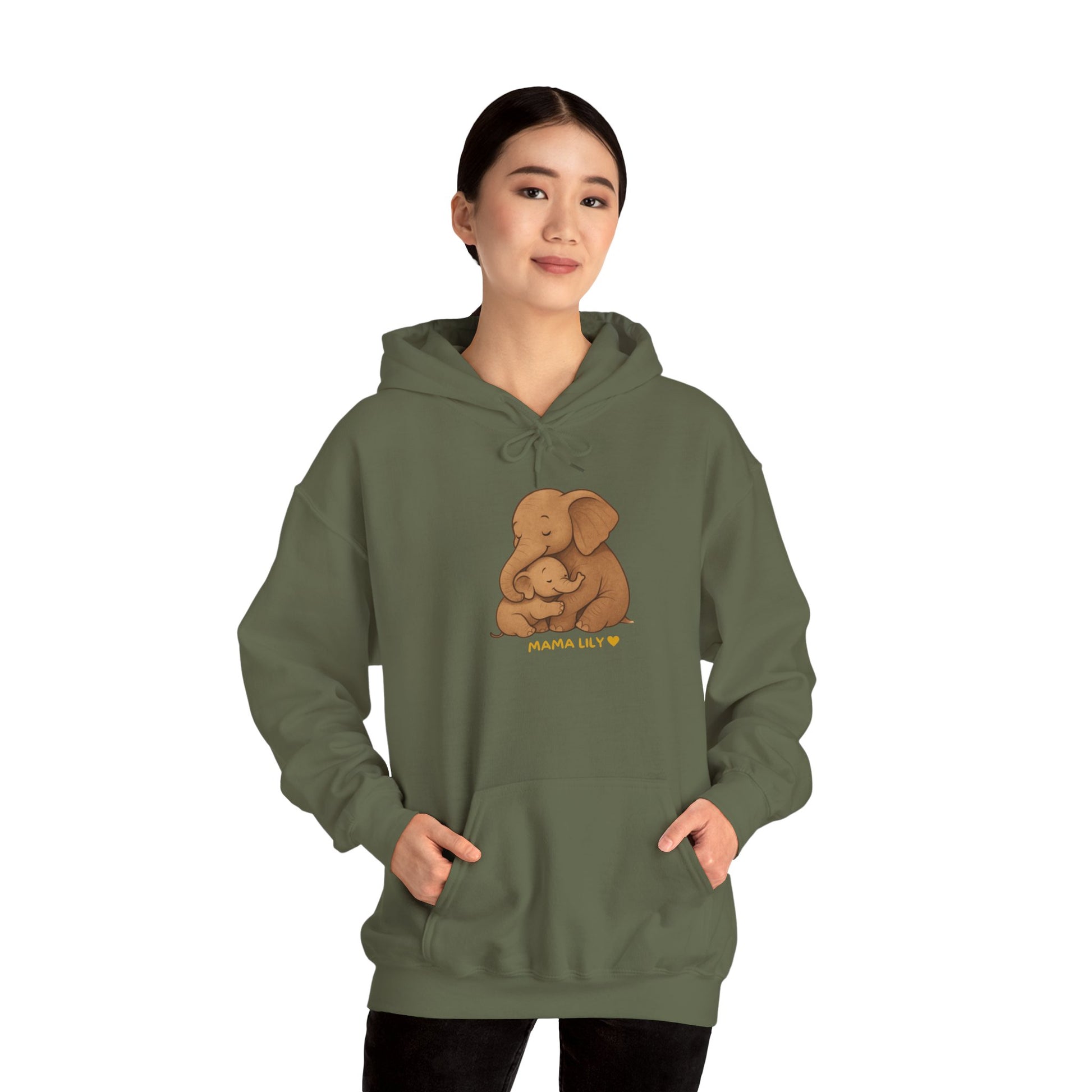 Mama You Are Enough Today and Always Hoodie, Elephant Graphics, Unisex Sweatshirt, New Mama Gift, Postpartum Shirt, Mama Bear Apparel