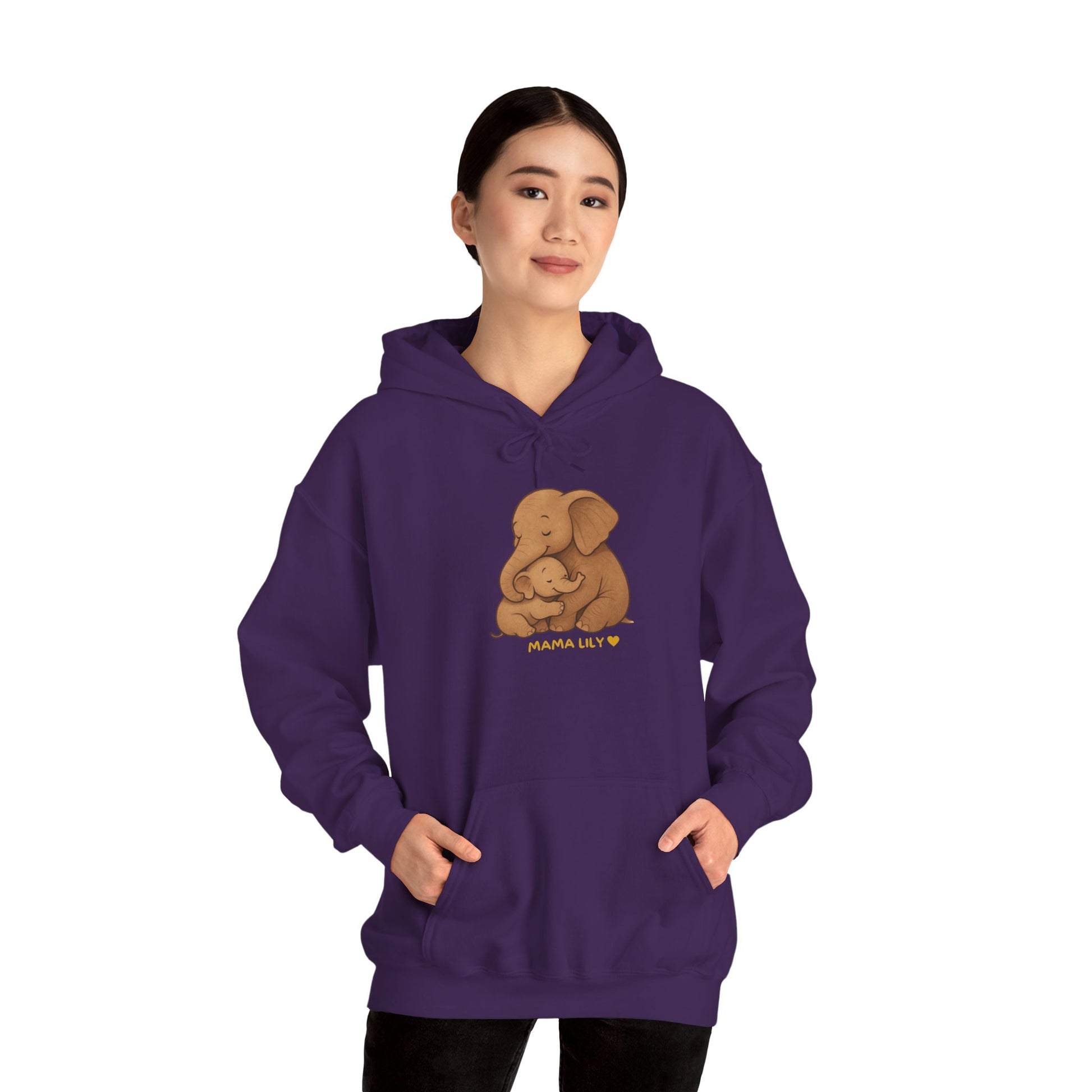 Mama You Are Enough Today and Always Hoodie, Elephant Graphics, Unisex Sweatshirt, New Mama Gift, Postpartum Shirt, Mama Bear Apparel