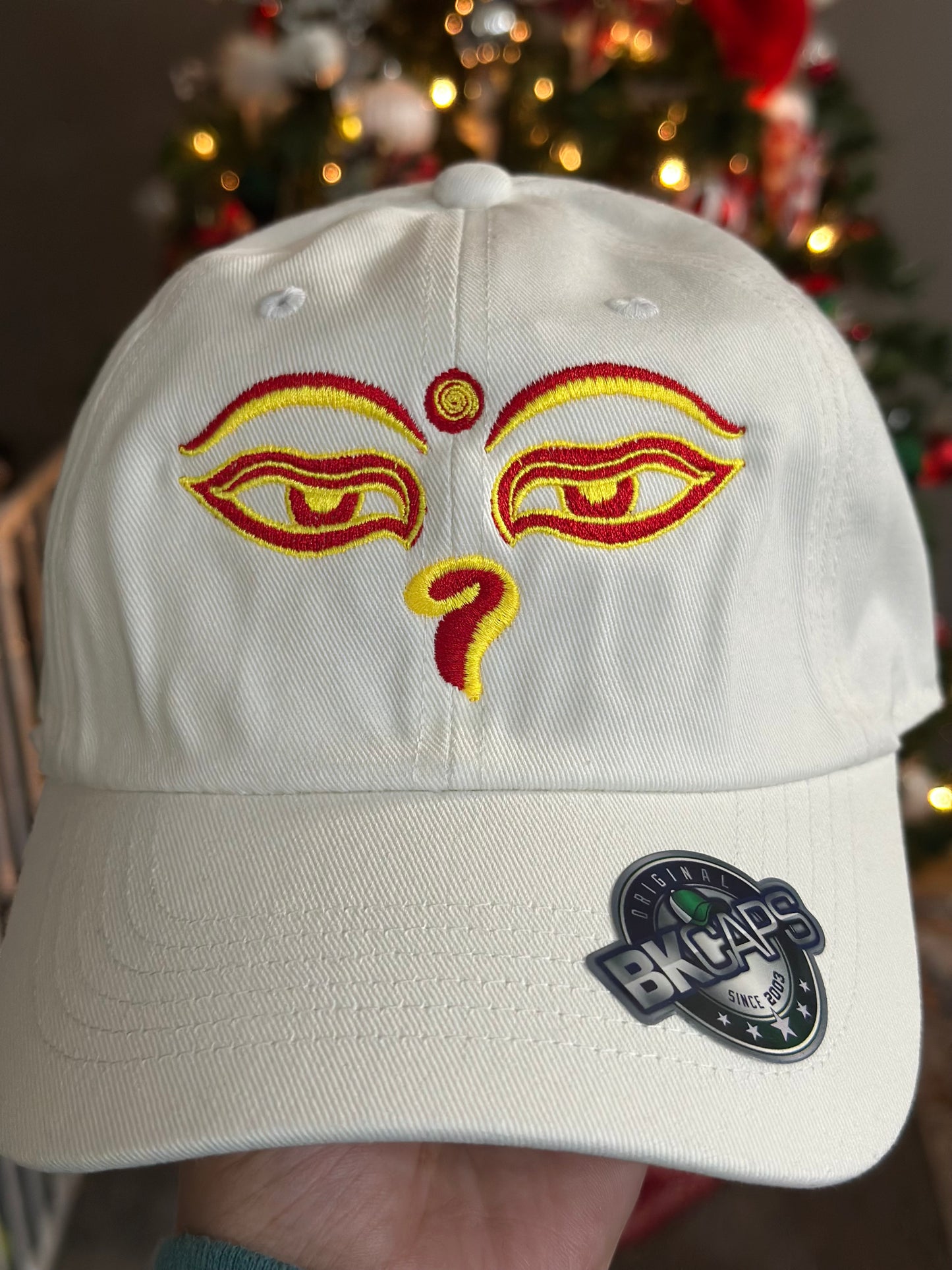 Buddha Eye Embroidered Dad Hat – Mindfulness & Meditation Cotton Unstructured Cap