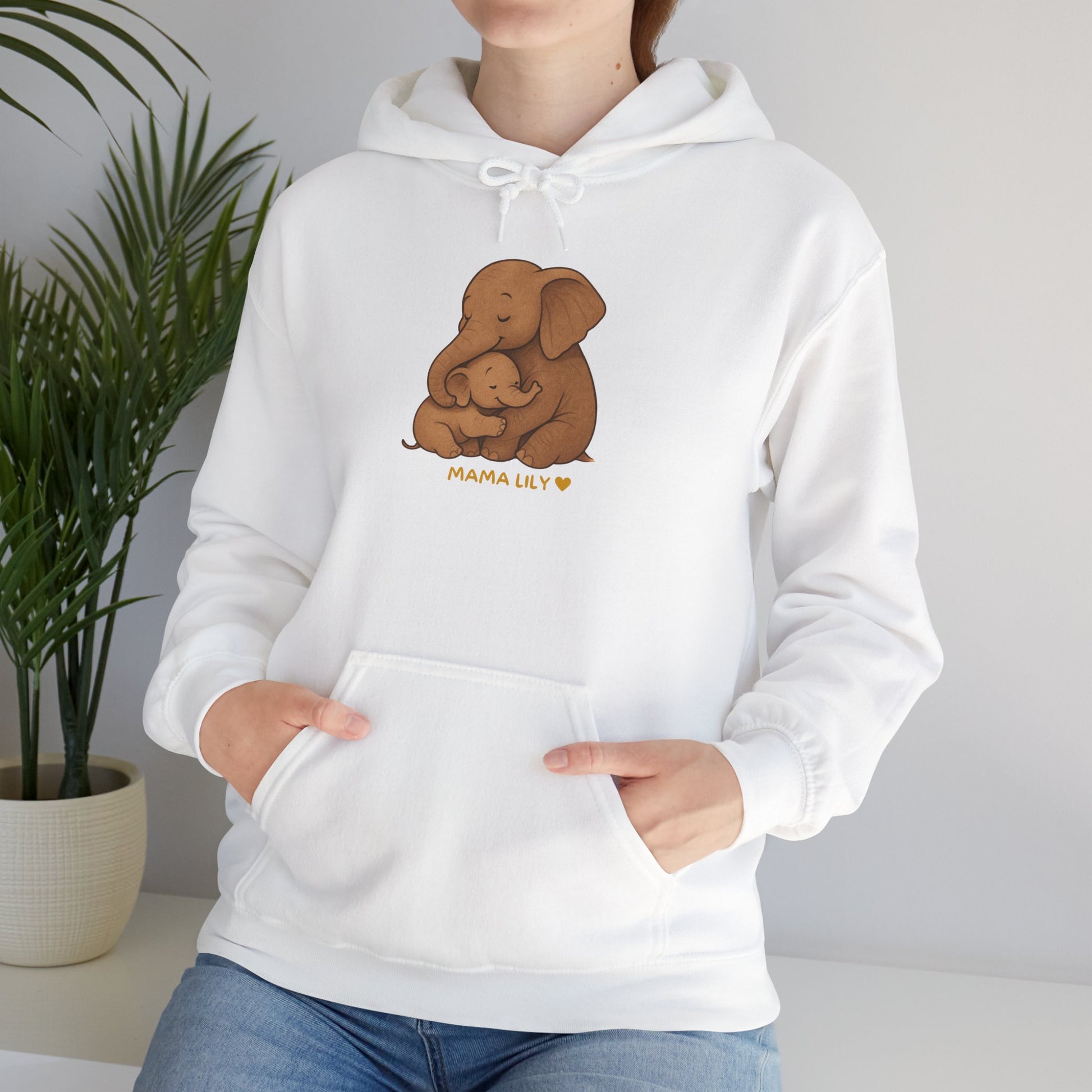 Mama You Are Enough Today and Always Hoodie, Elephant Graphics, Unisex Sweatshirt, New Mama Gift, Postpartum Shirt, Mama Bear Apparel