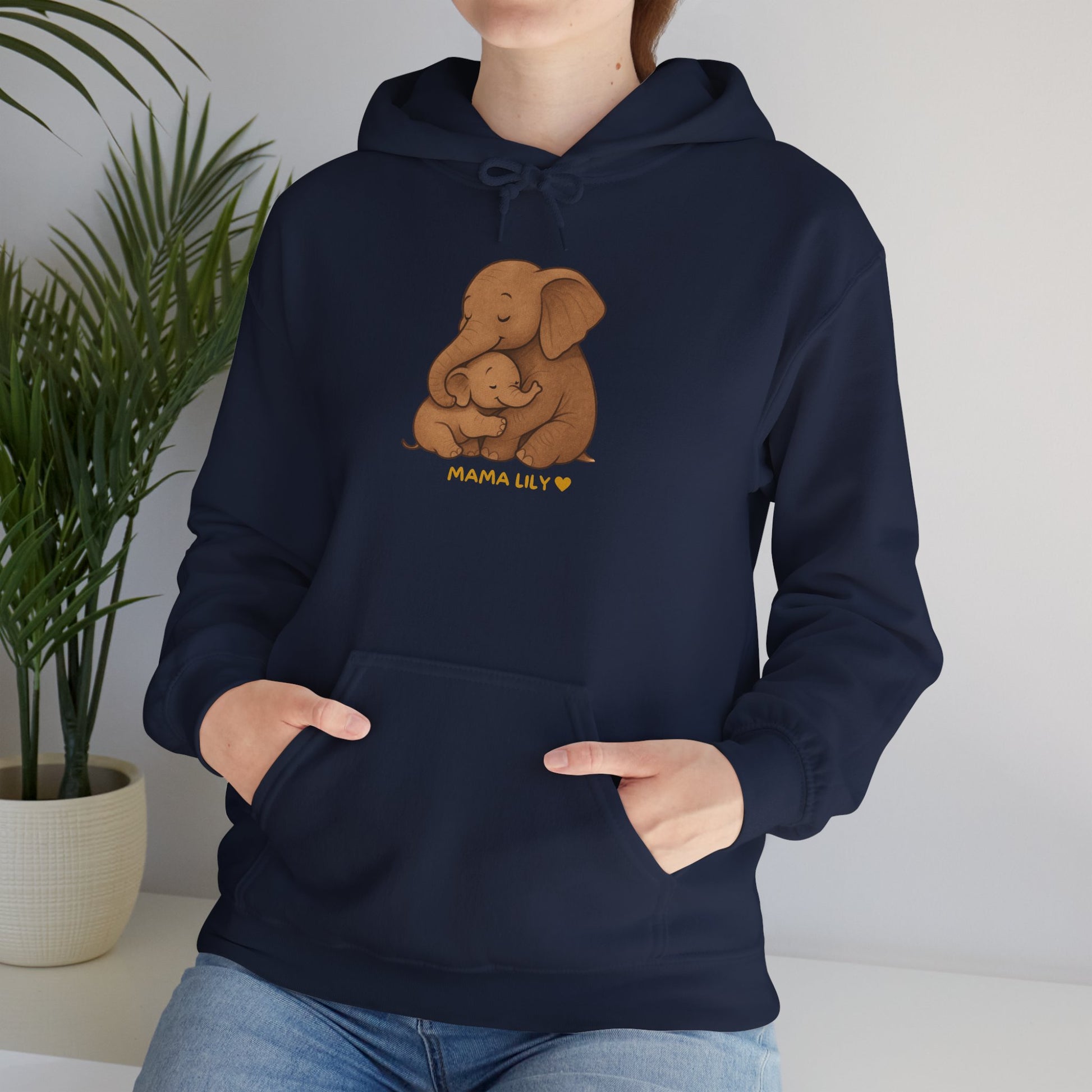 Mama You Are Enough Today and Always Hoodie, Elephant Graphics, Unisex Sweatshirt, New Mama Gift, Postpartum Shirt, Mama Bear Apparel