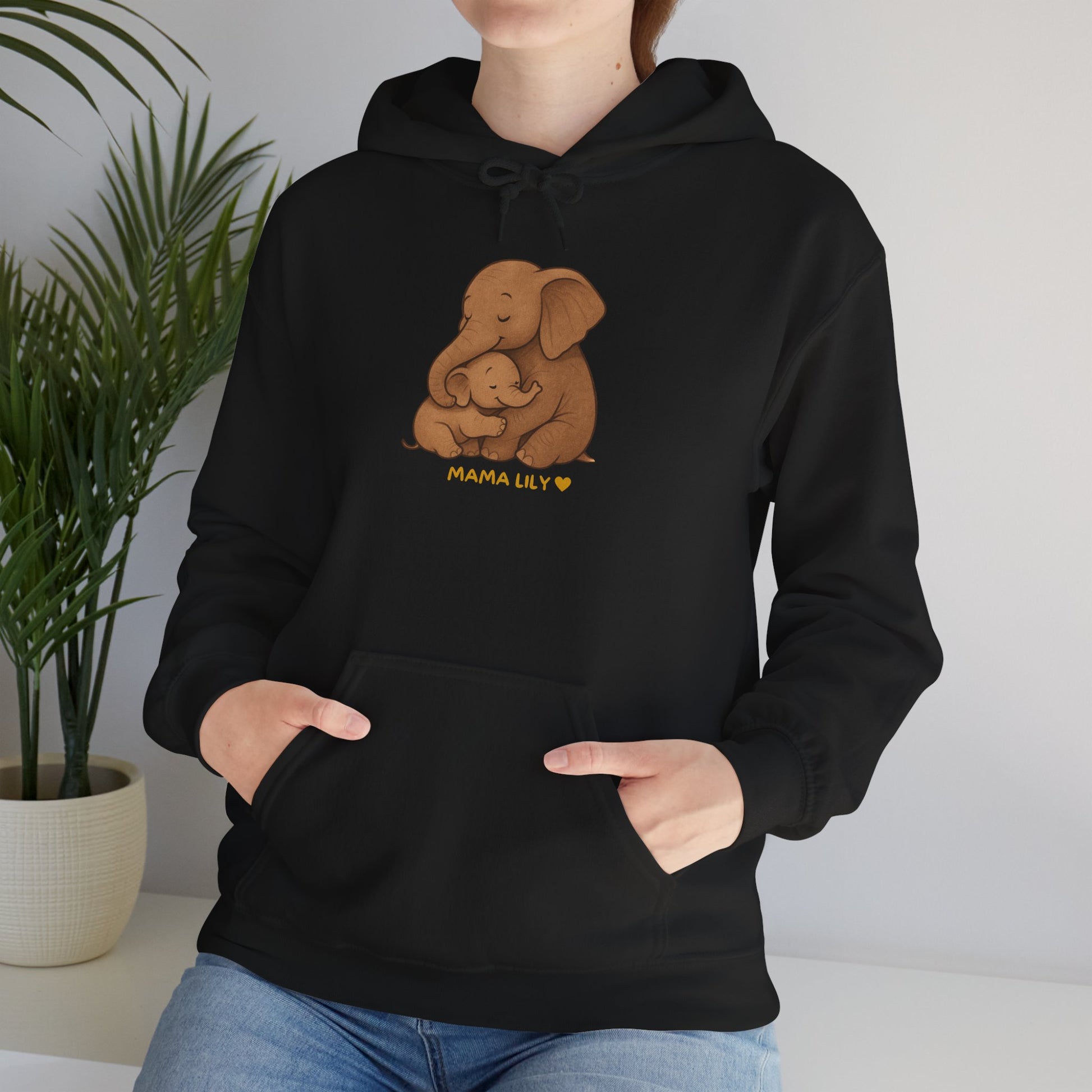 Mama You Are Enough Today and Always Hoodie, Elephant Graphics, Unisex Sweatshirt, New Mama Gift, Postpartum Shirt, Mama Bear Apparel