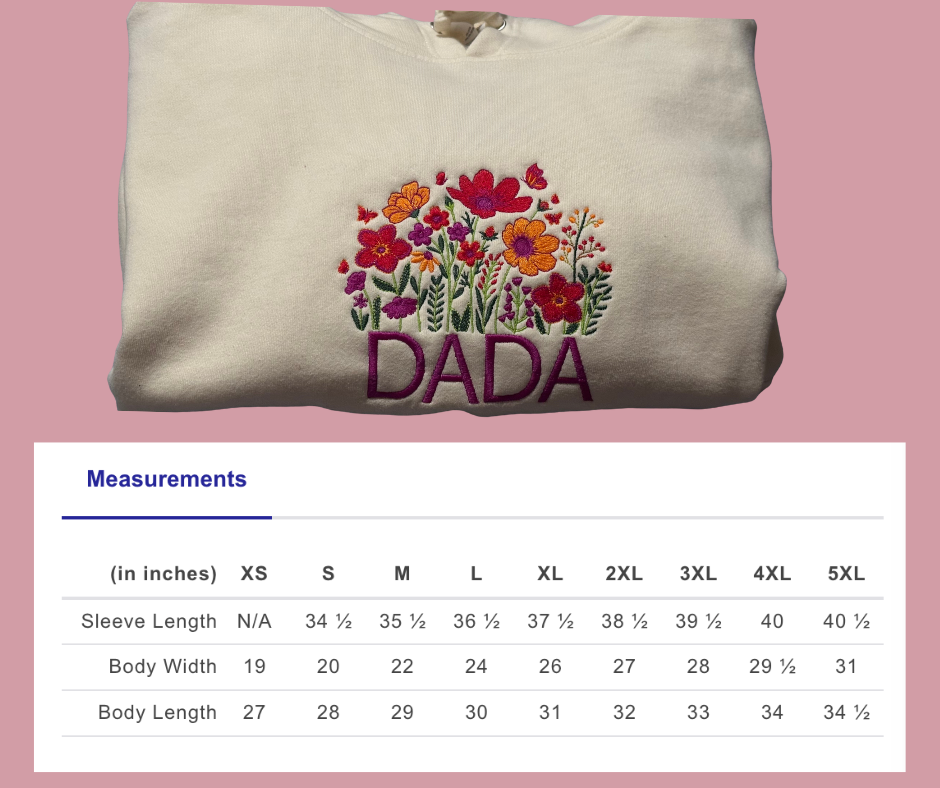 Wildflower Dad Embroidered Hoodie
